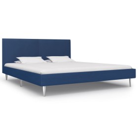 Blue fabric bed frame 180x200 cm by vidaXL, Beds and slatted bases - Ref: Foro24-280955, Price: 158,53 €, Discount: %