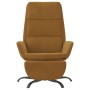 Sillón de relax con reposapiés terciopelo marrón de vidaXL, Sillones - Ref: Foro24-3097916, Precio: 97,08 €, Descuento: %