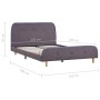 Estructura de cama de tela gris topo 120x200 cm de vidaXL, Camas y somieres - Ref: Foro24-280937, Precio: 206,99 €, Descuento: %