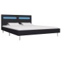 Estructura de cama con LED tela negro 180x200 cm de vidaXL, Camas y somieres - Ref: Foro24-280965, Precio: 254,56 €, Descuent...