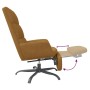 Sillón de relax con reposapiés terciopelo marrón de vidaXL, Sillones - Ref: Foro24-3097916, Precio: 97,08 €, Descuento: %