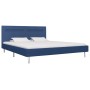 Estructura de cama con LED tela azul 180x200 cm de vidaXL, Camas y somieres - Ref: Foro24-280975, Precio: 140,54 €, Descuento: %