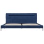 Bed frame with LED blue fabric 180x200 cm by vidaXL, Beds and slatted bases - Ref: Foro24-280975, Price: 140,54 €, Discount: %