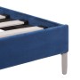 Bed frame with LED blue fabric 180x200 cm by vidaXL, Beds and slatted bases - Ref: Foro24-280975, Price: 140,54 €, Discount: %