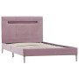 Estructura de cama con LED tela rosa 90x200 cm de vidaXL, Camas y somieres - Ref: Foro24-280976, Precio: 180,73 €, Descuento: %