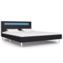 Bed frame with LED black fabric 140x200 cm by vidaXL, Beds and slatted bases - Ref: Foro24-280963, Price: 225,99 €, Discount: %