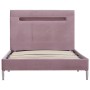 Estructura de cama con LED tela rosa 90x200 cm de vidaXL, Camas y somieres - Ref: Foro24-280976, Precio: 180,73 €, Descuento: %