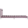 Estructura de cama con LED tela rosa 90x200 cm de vidaXL, Camas y somieres - Ref: Foro24-280976, Precio: 180,73 €, Descuento: %