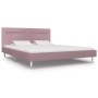 Estructura de cama con LED tela rosa 160x200 cm de vidaXL, Camas y somieres - Ref: Foro24-280979, Precio: 219,59 €, Descuento: %