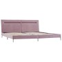 Estructura de cama con LED tela rosa 160x200 cm de vidaXL, Camas y somieres - Ref: Foro24-280979, Precio: 219,59 €, Descuento: %