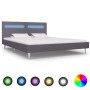 Estructura de cama con LED tela gris 180x200 cm de vidaXL, Camas y somieres - Ref: Foro24-280970, Precio: 211,28 €, Descuento: %