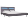 Estructura de cama con LED tela gris 180x200 cm de vidaXL, Camas y somieres - Ref: Foro24-280970, Precio: 211,28 €, Descuento: %