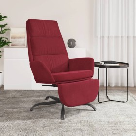 Relaxation armchair with red velvet footrest by vidaXL, Armchairs - Ref: Foro24-3097913, Price: 128,01 €, Discount: %