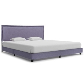 Estructura de cama de tela gris claro 160x200 cm de vidaXL, Camas y somieres - Ref: Foro24-280989, Precio: 184,99 €, Descuent...