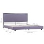 Estructura de cama de tela gris claro 160x200 cm de vidaXL, Camas y somieres - Ref: Foro24-280989, Precio: 184,17 €, Descuent...