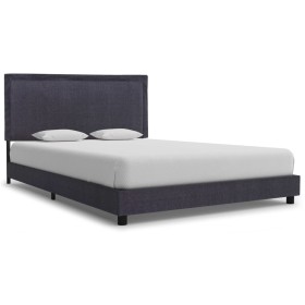 Dark gray fabric bed frame 140x200 cm by vidaXL, Beds and slatted bases - Ref: Foro24-280983, Price: 178,99 €, Discount: %