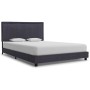 Estructura de cama de tela gris oscura 140x200 cm de vidaXL, Camas y somieres - Ref: Foro24-280983, Precio: 179,73 €, Descuen...