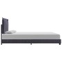 Estructura de cama de tela gris oscura 140x200 cm de vidaXL, Camas y somieres - Ref: Foro24-280983, Precio: 179,73 €, Descuen...