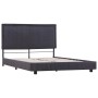 Estructura de cama de tela gris oscura 140x200 cm de vidaXL, Camas y somieres - Ref: Foro24-280983, Precio: 179,73 €, Descuen...