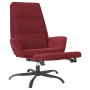 Sillón de relax con reposapiés terciopelo rojo tinto de vidaXL, Sillones - Ref: Foro24-3097913, Precio: 128,99 €, Descuento: %