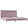 Estructura de cama con LED tela rosa 140x200 cm de vidaXL, Camas y somieres - Ref: Foro24-280978, Precio: 204,55 €, Descuento: %