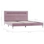 Estructura de cama con LED tela rosa 140x200 cm de vidaXL, Camas y somieres - Ref: Foro24-280978, Precio: 204,55 €, Descuento: %