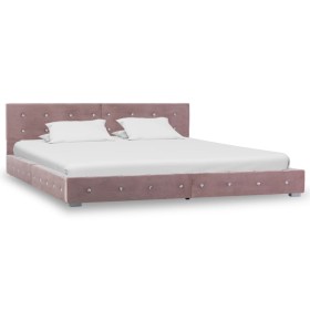 Pink velvet bed frame 180x200 cm by vidaXL, Beds and slatted bases - Ref: Foro24-280401, Price: 240,99 €, Discount: %