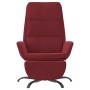 Sillón de relax con reposapiés terciopelo rojo tinto de vidaXL, Sillones - Ref: Foro24-3097913, Precio: 128,99 €, Descuento: %