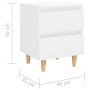 Bedside table with white pine wood legs with gloss finish 40x35x50cm by vidaXL, Nightstands - Ref: Foro24-805863, Price: 59,8...