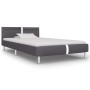 Bed frame with LED in gray synthetic leather 90x200 cm by vidaXL, Beds and slatted bases - Ref: Foro24-280856, Price: 156,89 ...