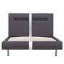 Bed frame with LED in gray synthetic leather 90x200 cm by vidaXL, Beds and slatted bases - Ref: Foro24-280856, Price: 156,89 ...