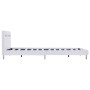 Bed frame with LED white synthetic leather 120x200 cm by vidaXL, Beds and slatted bases - Ref: Foro24-280852, Price: 224,25 €...