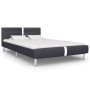 Bed frame with LED in black synthetic leather 140x200 cm by vidaXL, Beds and slatted bases - Ref: Foro24-280848, Price: 214,5...