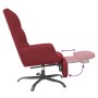 Sillón de relax con reposapiés terciopelo rojo tinto de vidaXL, Sillones - Ref: Foro24-3097913, Precio: 128,99 €, Descuento: %