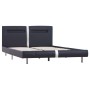 Bed frame with LED in black synthetic leather 140x200 cm by vidaXL, Beds and slatted bases - Ref: Foro24-280848, Price: 214,5...