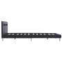 Bed frame with LED in black synthetic leather 140x200 cm by vidaXL, Beds and slatted bases - Ref: Foro24-280848, Price: 214,5...