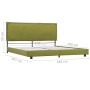 Green fabric bed frame 180x200 cm by vidaXL, Beds and slatted bases - Ref: Foro24-281000, Price: 191,68 €, Discount: %