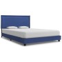 Estructura de cama de tela azul 140x200 cm de vidaXL, Camas y somieres - Ref: Foro24-280993, Precio: 216,99 €, Descuento: %