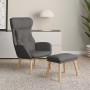 Sillón de relax con taburete tela gris oscuro de vidaXL, Sillones - Ref: Foro24-3097751, Precio: 147,21 €, Descuento: %