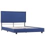 Estructura de cama de tela azul 140x200 cm de vidaXL, Camas y somieres - Ref: Foro24-280993, Precio: 216,99 €, Descuento: %