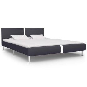 Black synthetic leather bed frame 120x200 cm by vidaXL, Beds and slatted bases - Ref: Foro24-280827, Price: 130,99 €, Discoun...