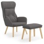 Sillón de relax con taburete tela gris oscuro de vidaXL, Sillones - Ref: Foro24-3097751, Precio: 147,21 €, Descuento: %