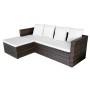 Set muebles de jardín 4 piezas y cojines ratán sintético marrón de vidaXL, Conjuntos de jardín - Ref: Foro24-42585, Precio: 4...