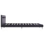 Estructura de cama con LED cuero sintético negro 160x200 cm de vidaXL, Camas y somieres - Ref: Foro24-280849, Precio: 253,19 ...