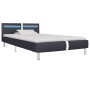 Estructura de cama con LED cuero sintético negro 90x200 cm de vidaXL, Camas y somieres - Ref: Foro24-280846, Precio: 157,84 €...