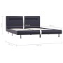 Estructura de cama con LED cuero sintético negro 160x200 cm de vidaXL, Camas y somieres - Ref: Foro24-280849, Precio: 253,19 ...