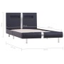 Estructura de cama con LED cuero sintético negro 90x200 cm de vidaXL, Camas y somieres - Ref: Foro24-280846, Precio: 157,84 €...