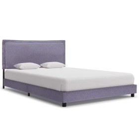 Estructura de cama de tela gris claro 140x200 cm de vidaXL, Camas y somieres - Ref: Foro24-280988, Precio: 144,99 €, Descuent...