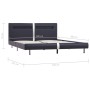 Estructura de cama con LED cuero sintético negro 180x200 cm de vidaXL, Camas y somieres - Ref: Foro24-280850, Precio: 253,00 ...