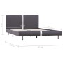 Estructura de cama de cuero sintético gris 140x200 cm de vidaXL, Camas y somieres - Ref: Foro24-280838, Precio: 176,56 €, Des...